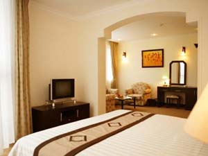 Deluxe double with city view, private facilities, and breakfast